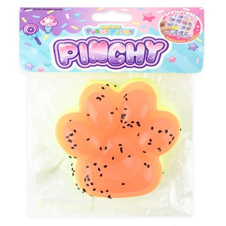 Stor Squishy Cat Paw 12 cm - Assorterede farver