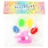 Squishy Cat Paw 13,5 cm - Regnbue med stjerner & kugler