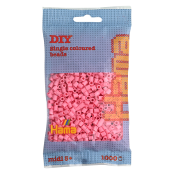 Koral-pink midi perler - 1000 stk. i pose