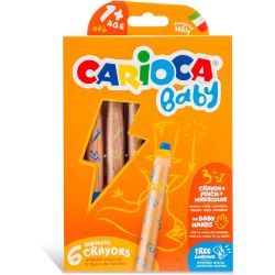 6 farvekridt til baby - fra 1 år - Carioca