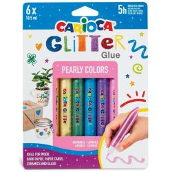 6 stk. Pearly Glitter lim