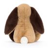 Patchwork Brown kanin - Mellem Bashful bamse 31 cm