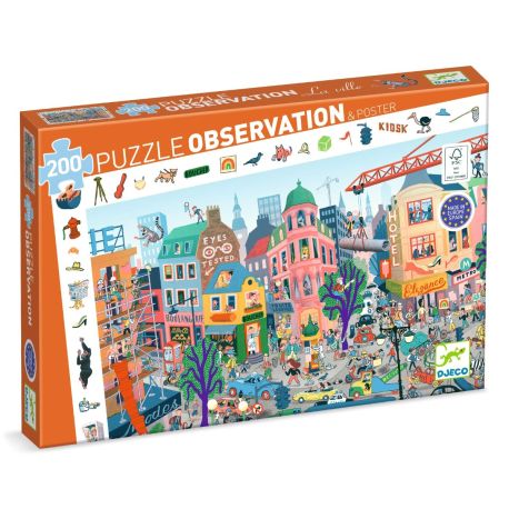 Byen - Observationspuslespil 100 brikker
