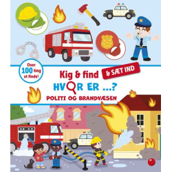 Hvor er politi & brandvæsen? - Aktivitetshæfte med stickers