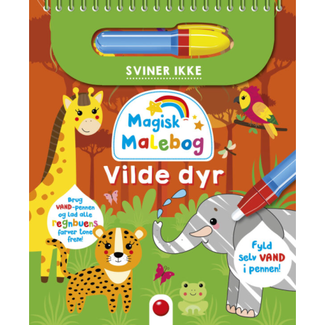 Vilde dyr - Magisk malebog med vand-tusch