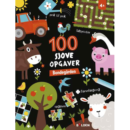 Bondegården: 100 sjove opgaver - Aktivitetsbog (4-5 år)