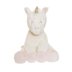 Rainbow enhjørning - Stor bamse 38 cm