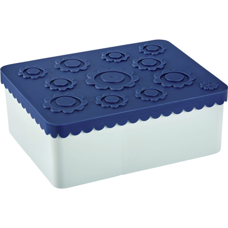 Blomster - Marineblå & grøn madkasse