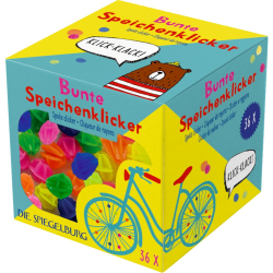 Multifarvede cykel eger dekorationsperler - 36 stk.
