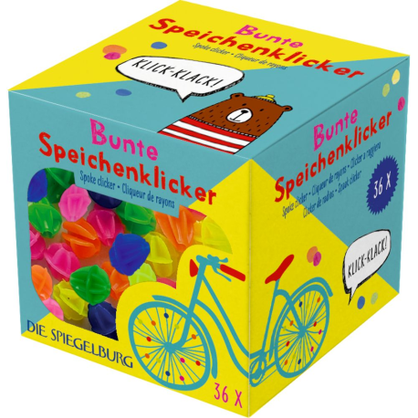 Multifarvede cykel eger dekorationsperler - 36 stk.