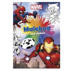 Marvel superhelte - Malebog med klistermærker