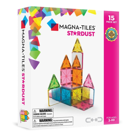 Stardust med glimmer & spejle - Byggemagneter 15 stk. - Magna-Tiles