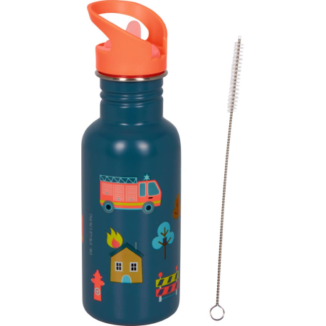 Brandbil drikkeflaske i rustfri stål med tud (500 ml)