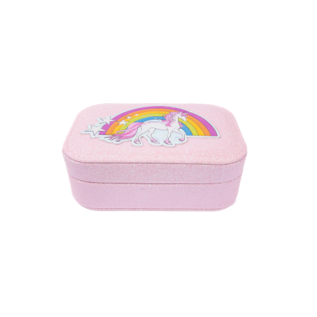 Precious Pink enhjørning smykkeskrin med glimmer