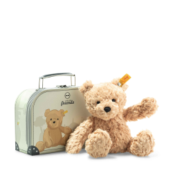 Jimmy Teddy bjørn i kuffert - Bamse 25 cm