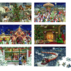 Dejlige jul - Mini puslespil 54 brikker - Assorterede design