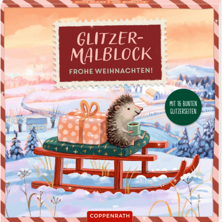 Glitter Glædelig jul malebog til mindre børn
