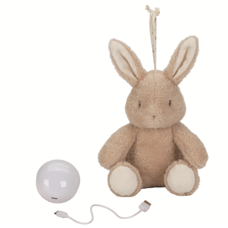Kanin bamse med lys med beroligende lyde