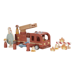 Brandbil med figurer & tilbehør - Trælegetøj (2-5 år)