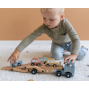 Biltransporter med 4 biler & figur - Trælegetøj (18 mdr.- 5 år)