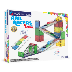 Rail Racers Deluxe kuglebane - Byggemagneter & kugler 90 stk.