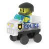 Politistation - 20 stk. byggemagneter inkl. bil & figur