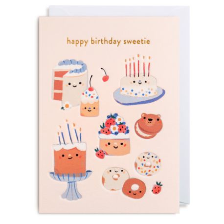 Happy Birthday Sweetie - Kort & kuvert