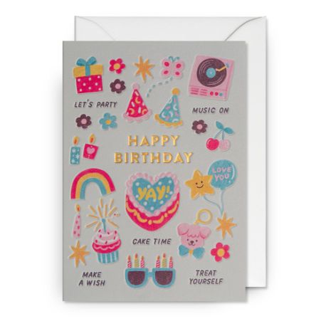 Happy Birthday YAY! - Kort & kuvert