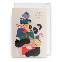Panda med gaver - Kort & kuvert