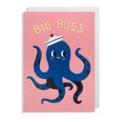 Big Hugs Blæksprutte - Kort & kuvert