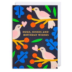 Hugs, Kisses & Birthday Wishes - Kort & kuvert