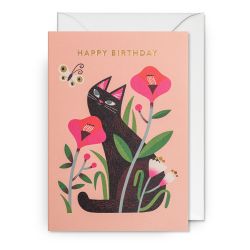 Kat Happy Birthday - Kort & kuvert