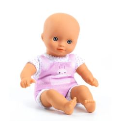 Lyslilla Elly - - Lille babydukke med blød krop - 20 cm