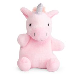Lyserød enhjørning - Bamse 16 cm