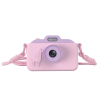 Rosa-Lilla digitalt børnekamera med stickers & perlesnor