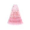 Lyserød Juletræskjole med guldstjerner hårbøjle (3-4 år)