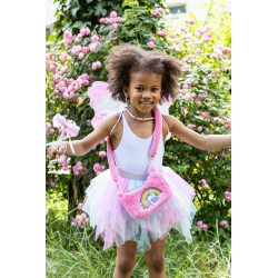 Regnbue Enhjørning - Cross-over taske i plys