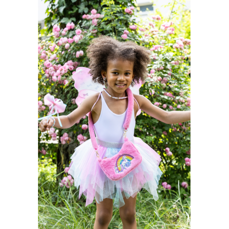 Regnbue Enhjørning - Cross-over taske i plys