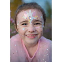 Enhjørning ansigtsklistermærker - Udklædning