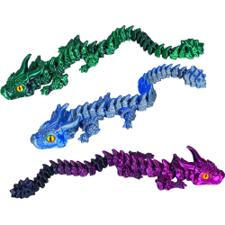 Drage 3D printet - Assorterede farver