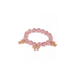 Pink armbånd med sløjfe og stjerner