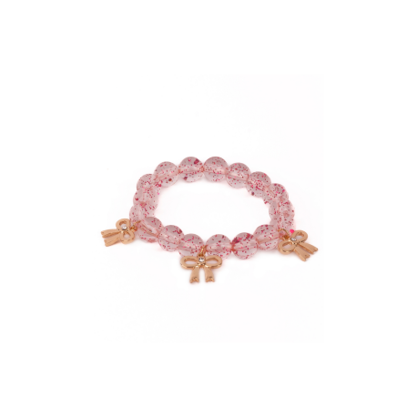 Pink armbånd med sløjfe og stjerner