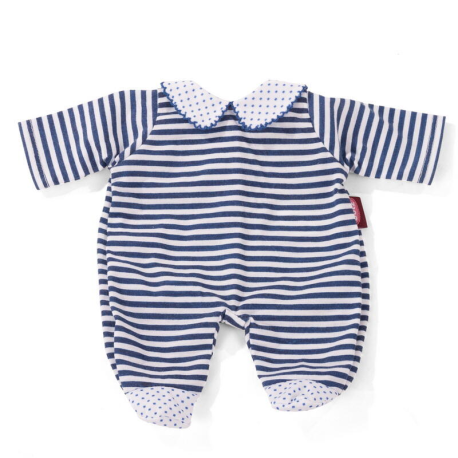 Blå & hvid stribet sparkedragt - Dukketøj (30-33 cm)