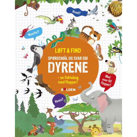 Dyrene: Spørgsmål & svar papbog med flapper