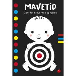Mavetid - Sort hvid fold-ud papbog til baby