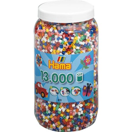 Hama perler - 10 farver - 13000 stk. (211)