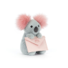 Koala med besked & kuvert - Bamse 20 cm