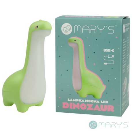 Langhals dinosaur LED natlampe