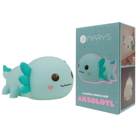 Blå Axolotl LED natlampe i silikone