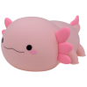 Rosa Axolotl LED natlampe i silikone